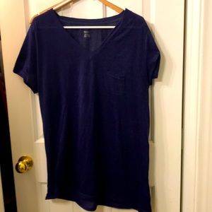 Oversized BURNOUT tee purple/blue sz xxl!!